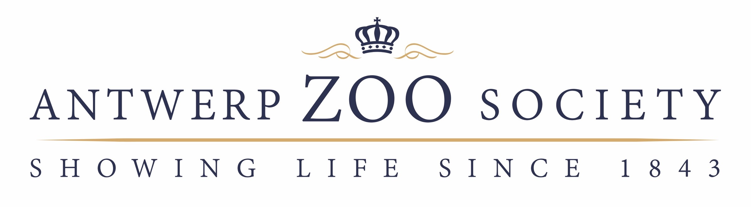 Logo Antwerp Zoo Society: Showing life since 1843